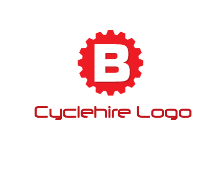 letter B in gear logo