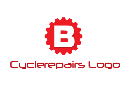 letter B in gear logo