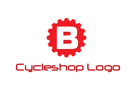 letter B in gear logo