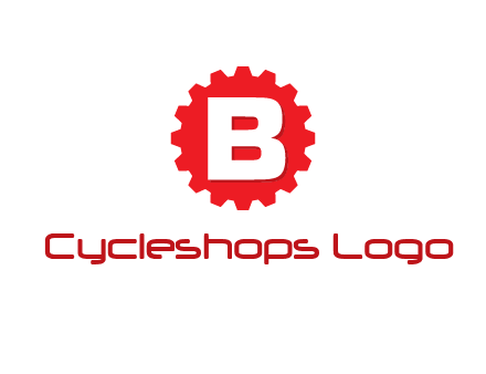 letter B in gear logo