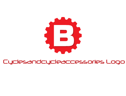 letter B in gear logo