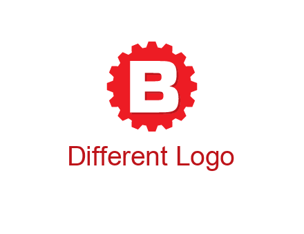letter B in gear logo