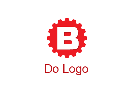 letter B in gear logo