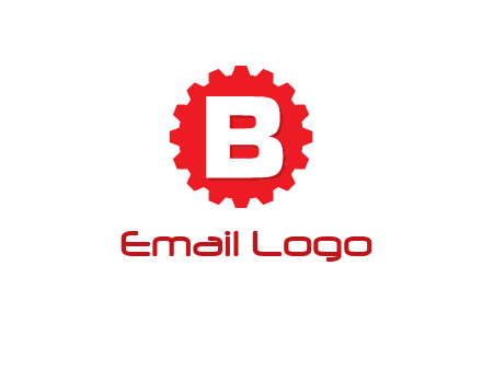 letter B in gear logo