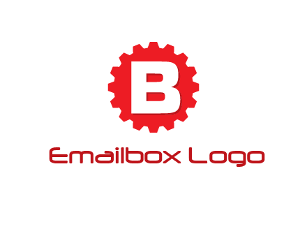 letter B in gear logo