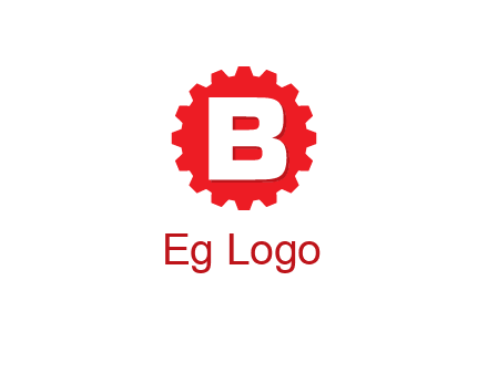 letter B in gear logo
