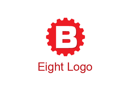 letter B in gear logo
