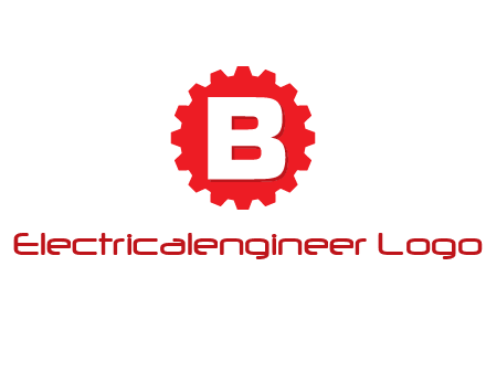 letter B in gear logo