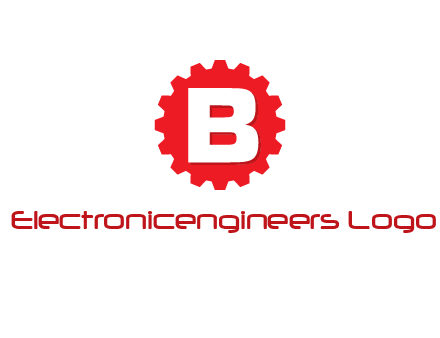 letter B in gear logo