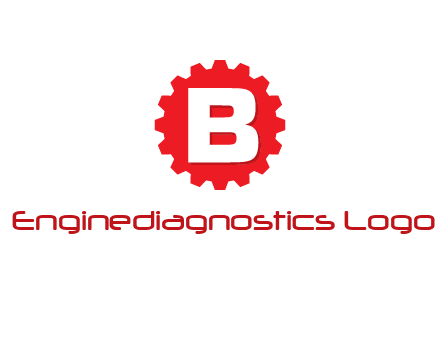 letter B in gear logo