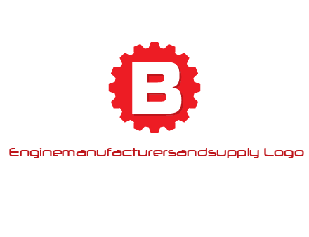 letter B in gear logo