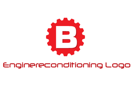 letter B in gear logo