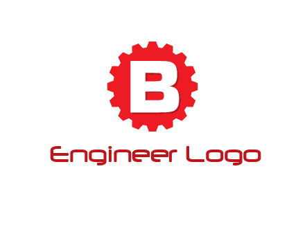 letter B in gear logo
