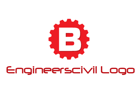 letter B in gear logo