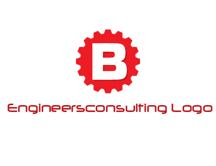 letter B in gear logo
