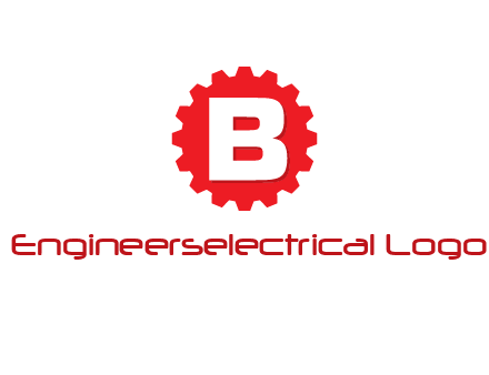 letter B in gear logo