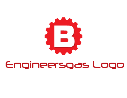 letter B in gear logo