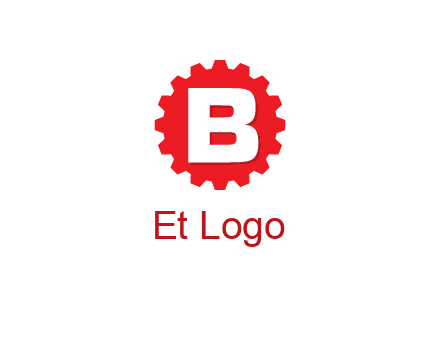 letter B in gear logo