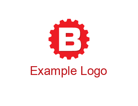 letter B in gear logo