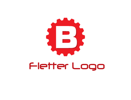 letter B in gear logo