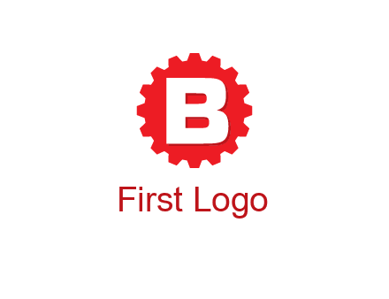 letter B in gear logo