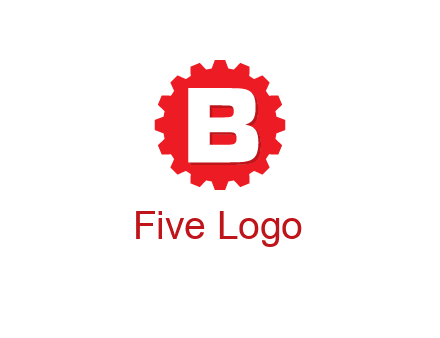 letter B in gear logo