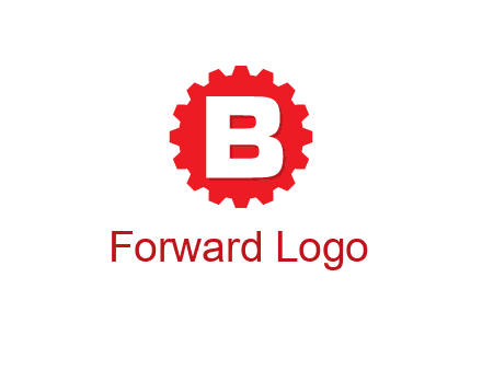 letter B in gear logo
