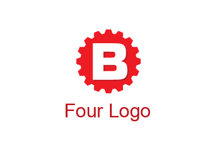 letter B in gear logo