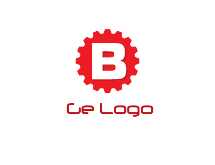 letter B in gear logo