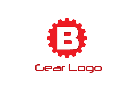 letter B in gear logo