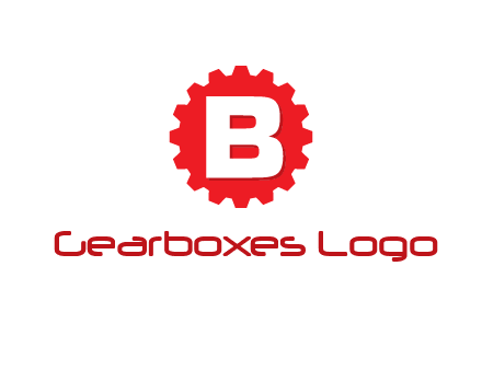 letter B in gear logo