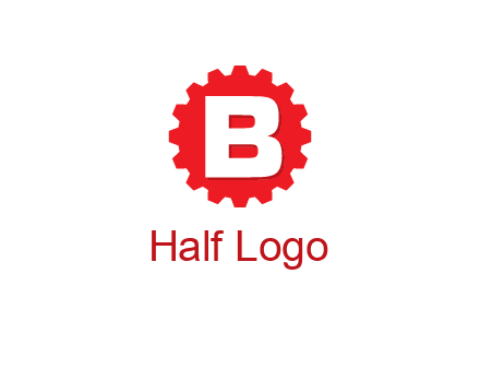 letter B in gear logo