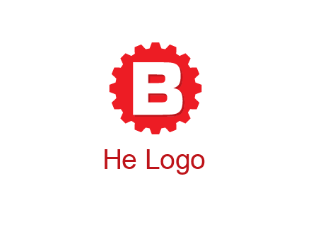 letter B in gear logo