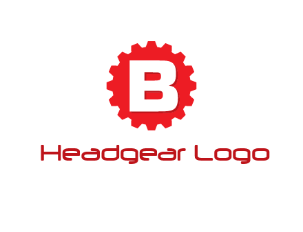 letter B in gear logo