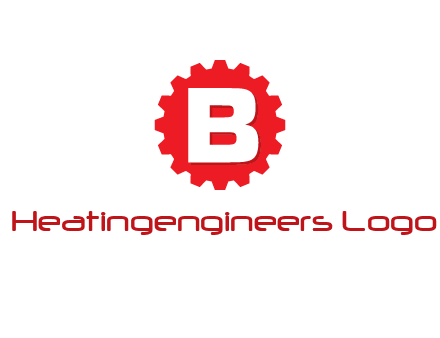 letter B in gear logo