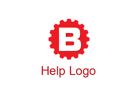 letter B in gear logo
