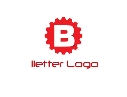letter B in gear logo
