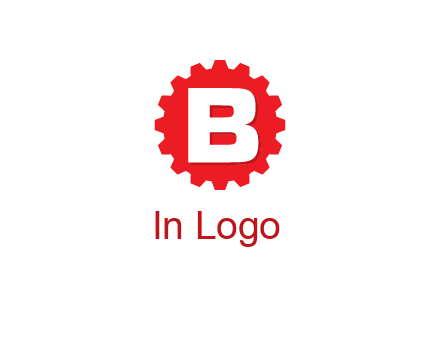 letter B in gear logo