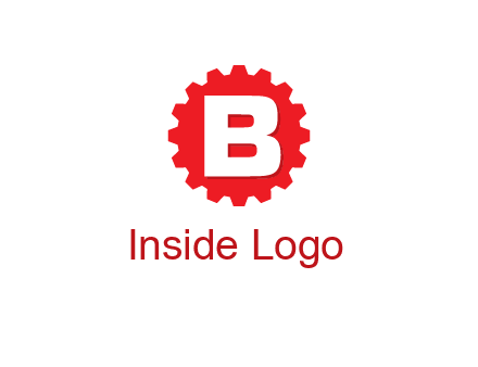 letter B in gear logo