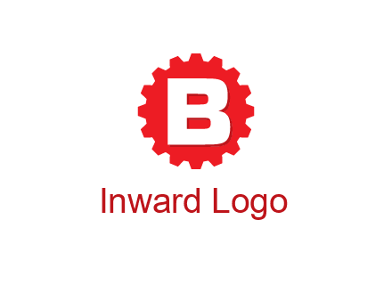letter B in gear logo