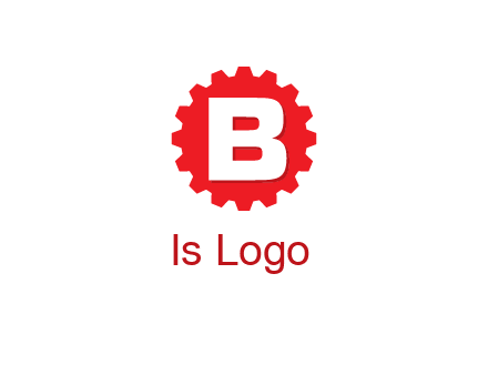 letter B in gear logo