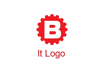 letter B in gear logo