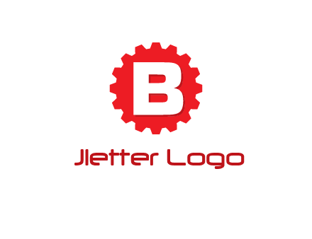 letter B in gear logo