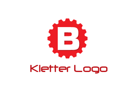letter B in gear logo