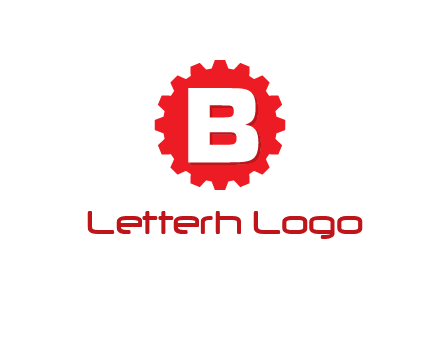 letter B in gear logo