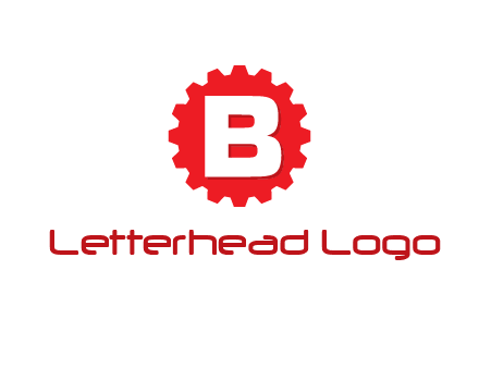 letter B in gear logo