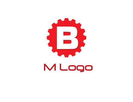 letter B in gear logo