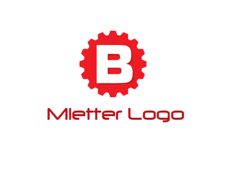 letter B in gear logo