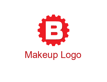 letter B in gear logo