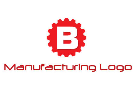 letter B in gear logo